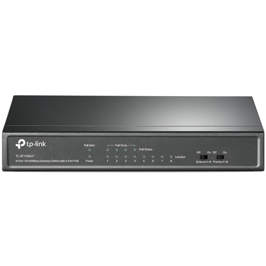   Switch ethernet   Switch 8 ports 100Mbits dont 4 PoE 41W TL-SF1008LP